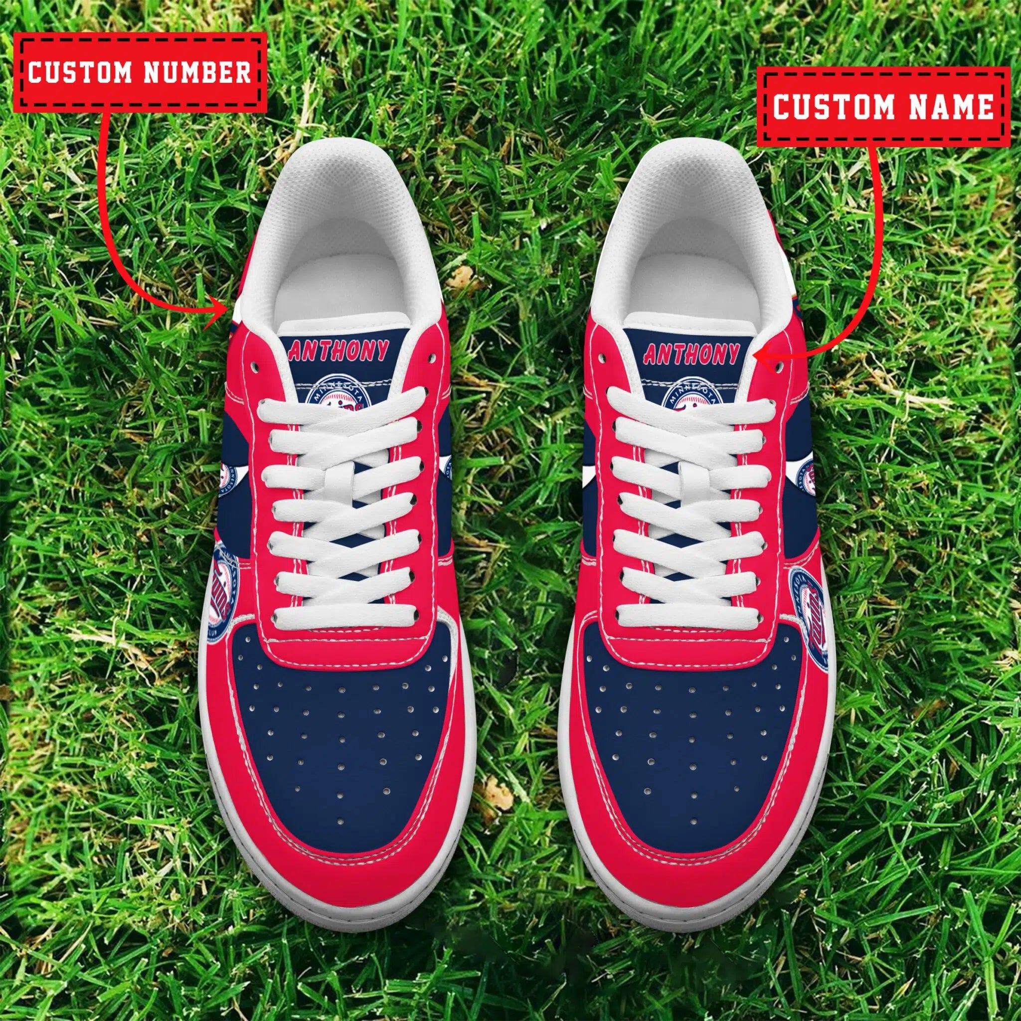 Ideafootwear Minnesota Twins MLB Air Low-Top Sneakers Shoes For Men And Women 1