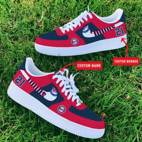 Ideafootwear Minnesota Twins MLB Air Low-Top Sneakers Shoes For Men And Women 1