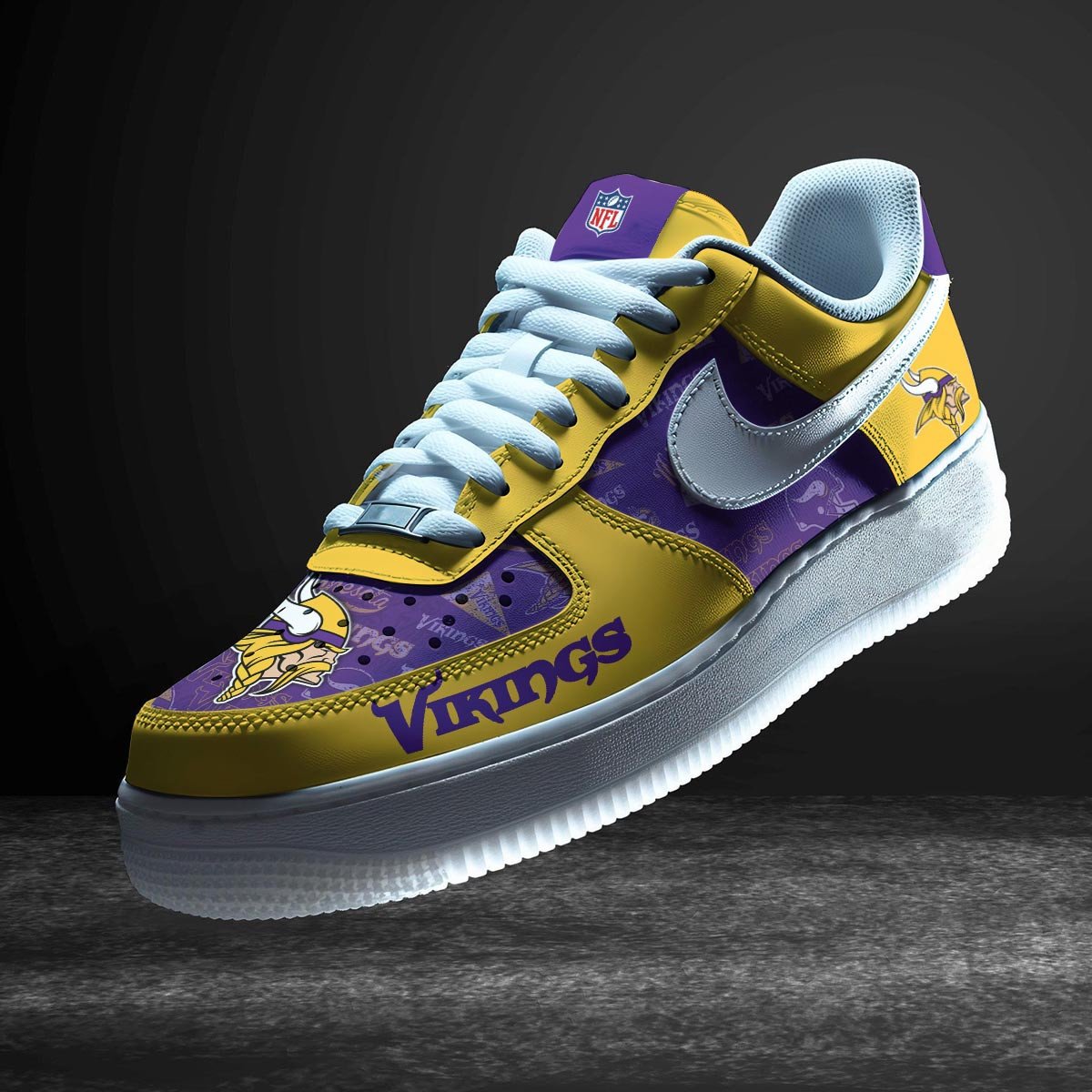 Ideafootwear Minnesota Vikings Air Low-Top Sneakers Shoes For Men And Women 11