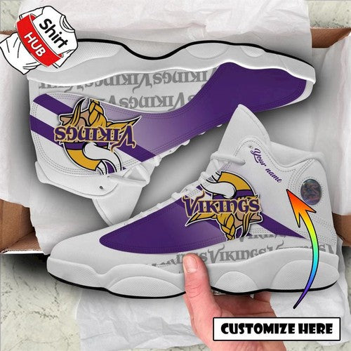 Ideafootwear Minnesota Vikings AJ13 Sneakers Shoes For Men And Women 1