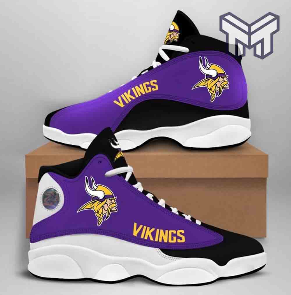 Ideafootwear Minnesota Vikings AJ13 Sneakers Shoes For Men And Women 7
