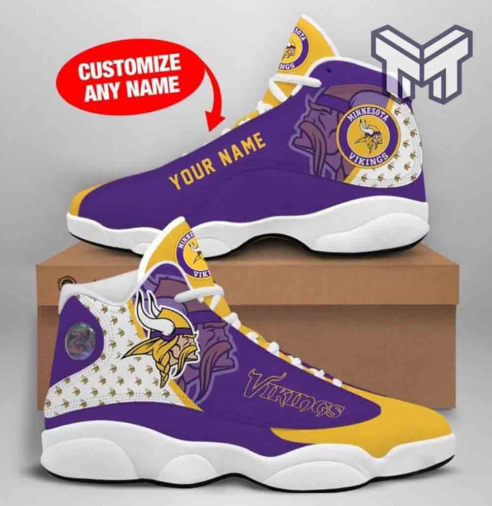 Ideafootwear Minnesota Vikings AJ13 Sneakers Shoes For Men And Women 9