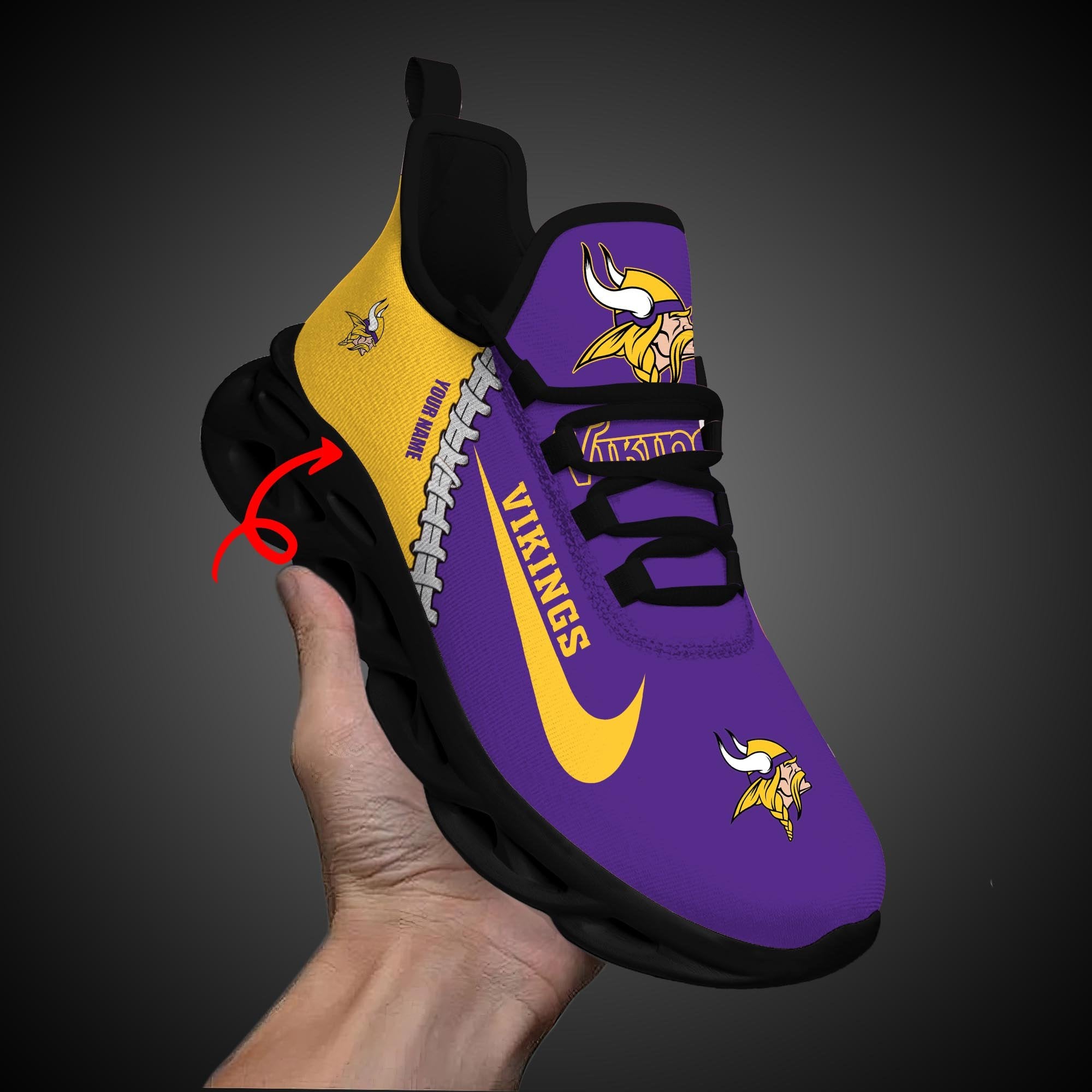 Ideafootwear Minnesota Vikings Max Soul Shoes Sneakers For Men And Women 21