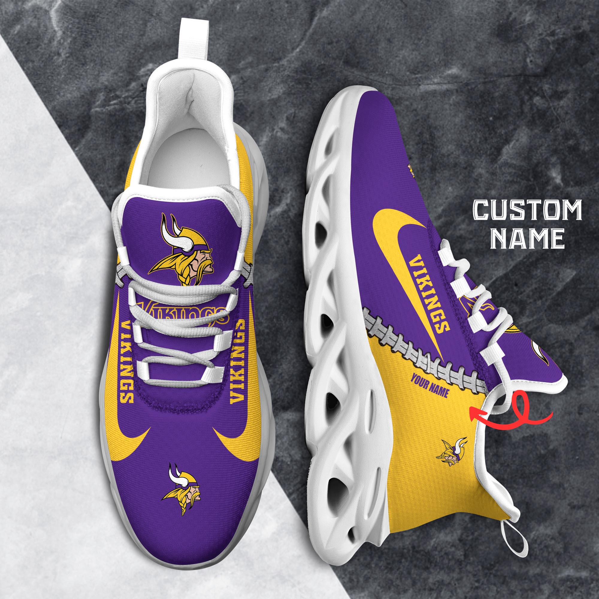 Ideafootwear Minnesota Vikings Max Soul Shoes Sneakers For Men And Women 21