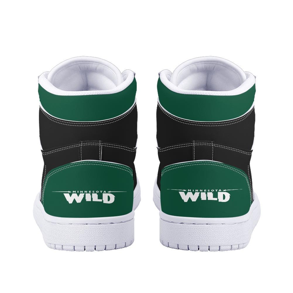 Ideafootwear Minnesota Wild AJ1 High Sneakers Shoes For Men And Women 4