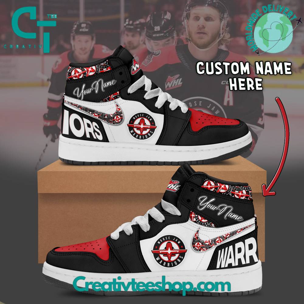 Ideafootwear Moose Jaw Warriors AJ1 High Sneakers Shoes For Men And Women 1