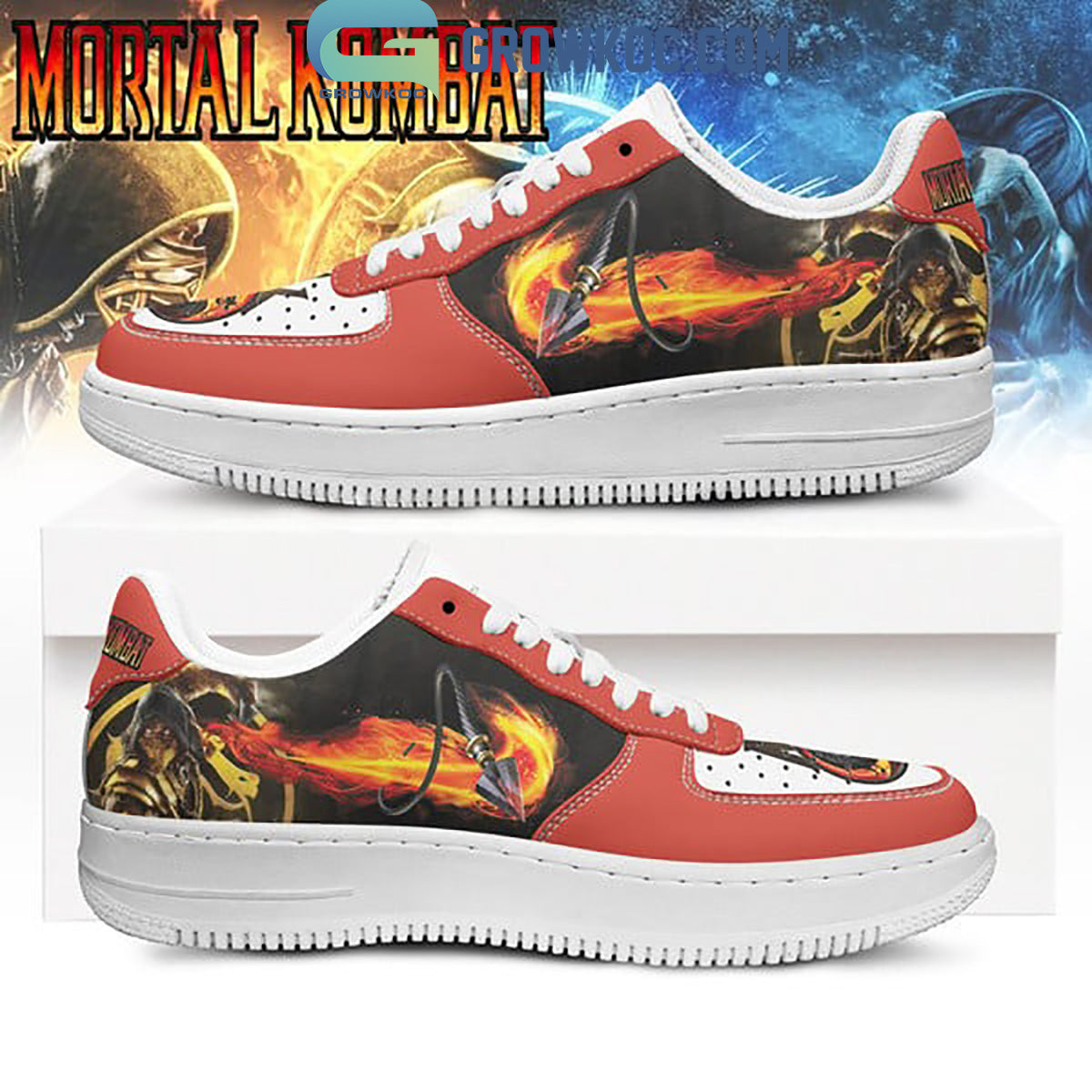 Ideafootwear Mortal Kombat Air Low-Top Sneakers Shoes For Men And Women 1