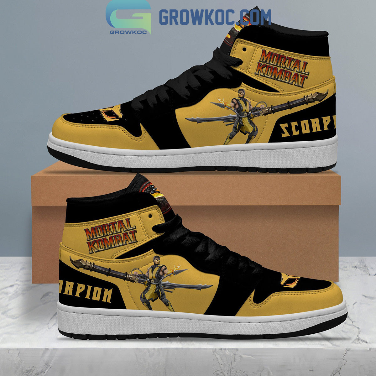 Ideafootwear Mortal Kombat AJ1 High Sneakers Shoes For Men And Women 1
