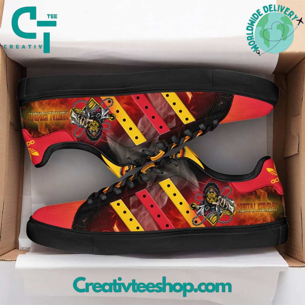 Ideafootwear Mortal Kombat Scorpion Skate Stan Shoes Sneakes For Men And Women 1