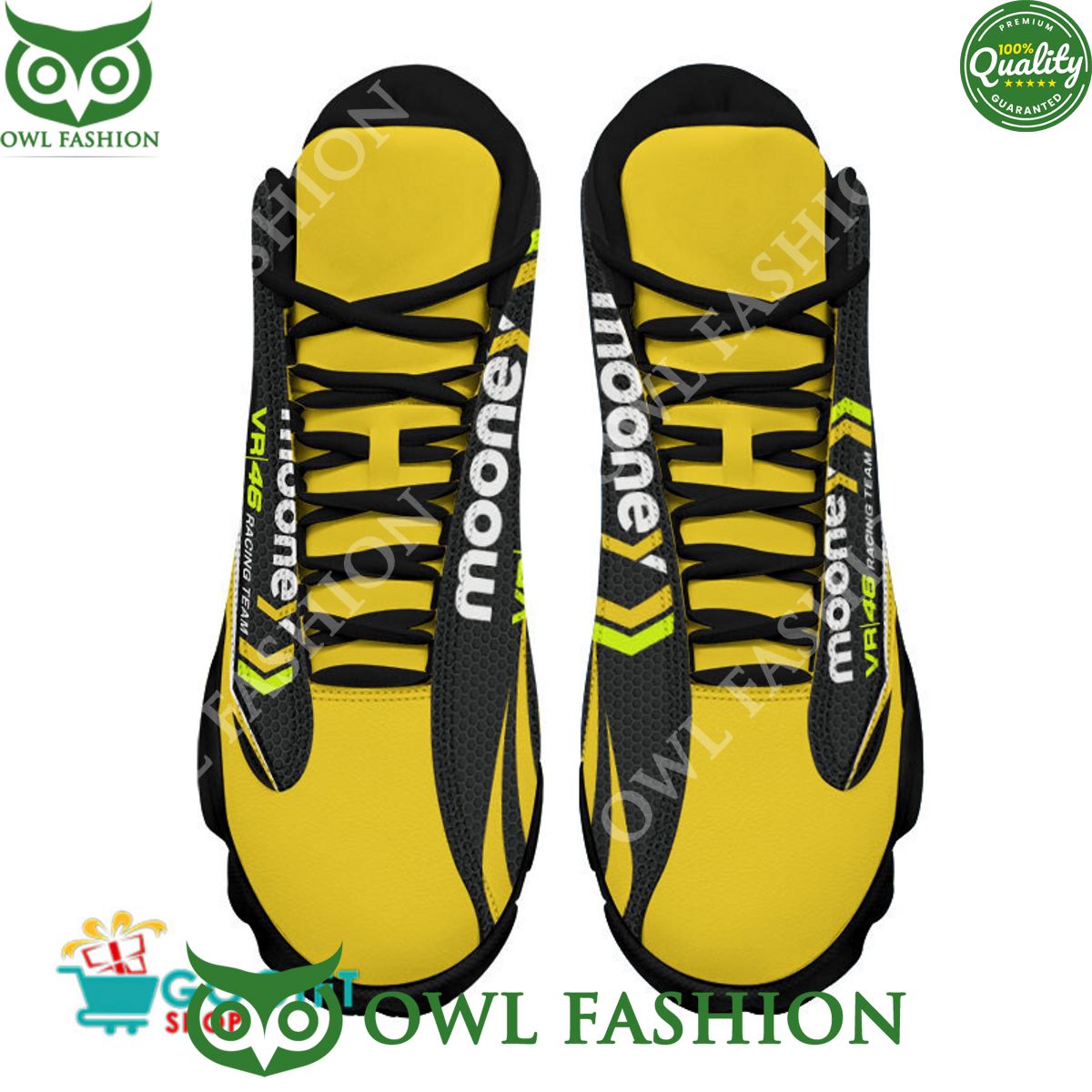 Ideafootwear MotoGP Mooney VR46 AJ13 Sneakers Shoes For Men And Women 2