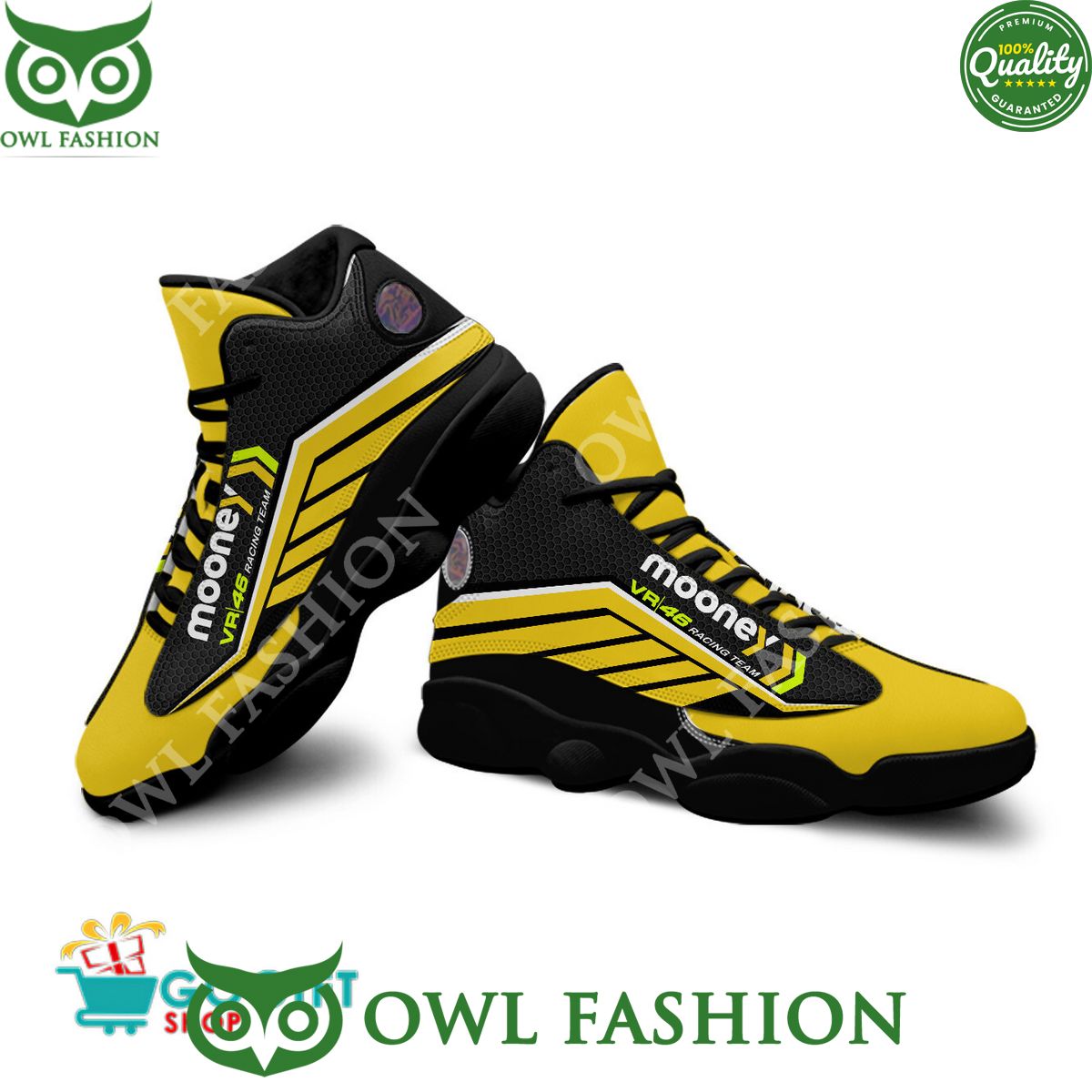 Ideafootwear MotoGP Mooney VR46 AJ13 Sneakers Shoes For Men And Women 2