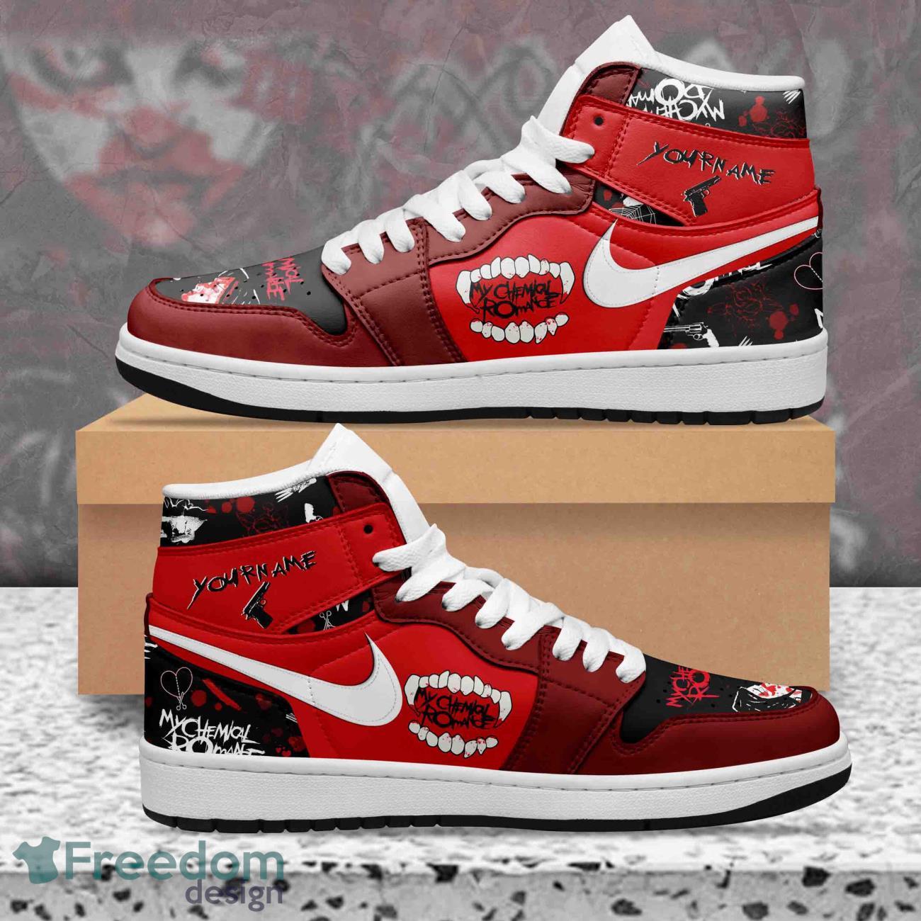 Ideafootwear My Chemical Romance AJ1 High Sneakers Shoes For Men And Women 2