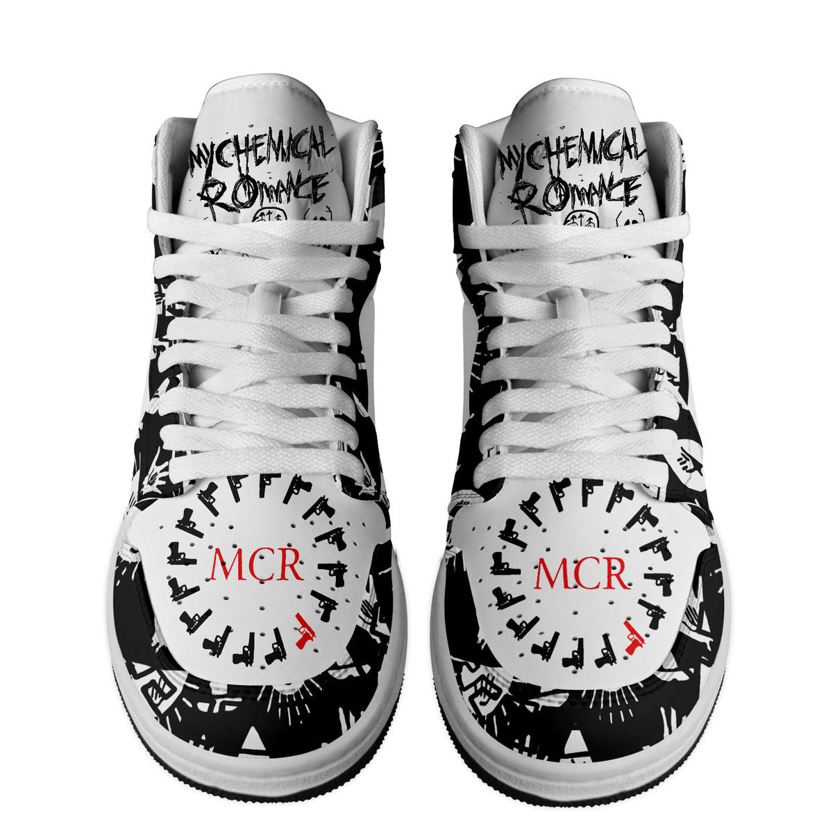 Ideafootwear My Chemical Romance AJ1 High Sneakers Shoes For Men And Women 5