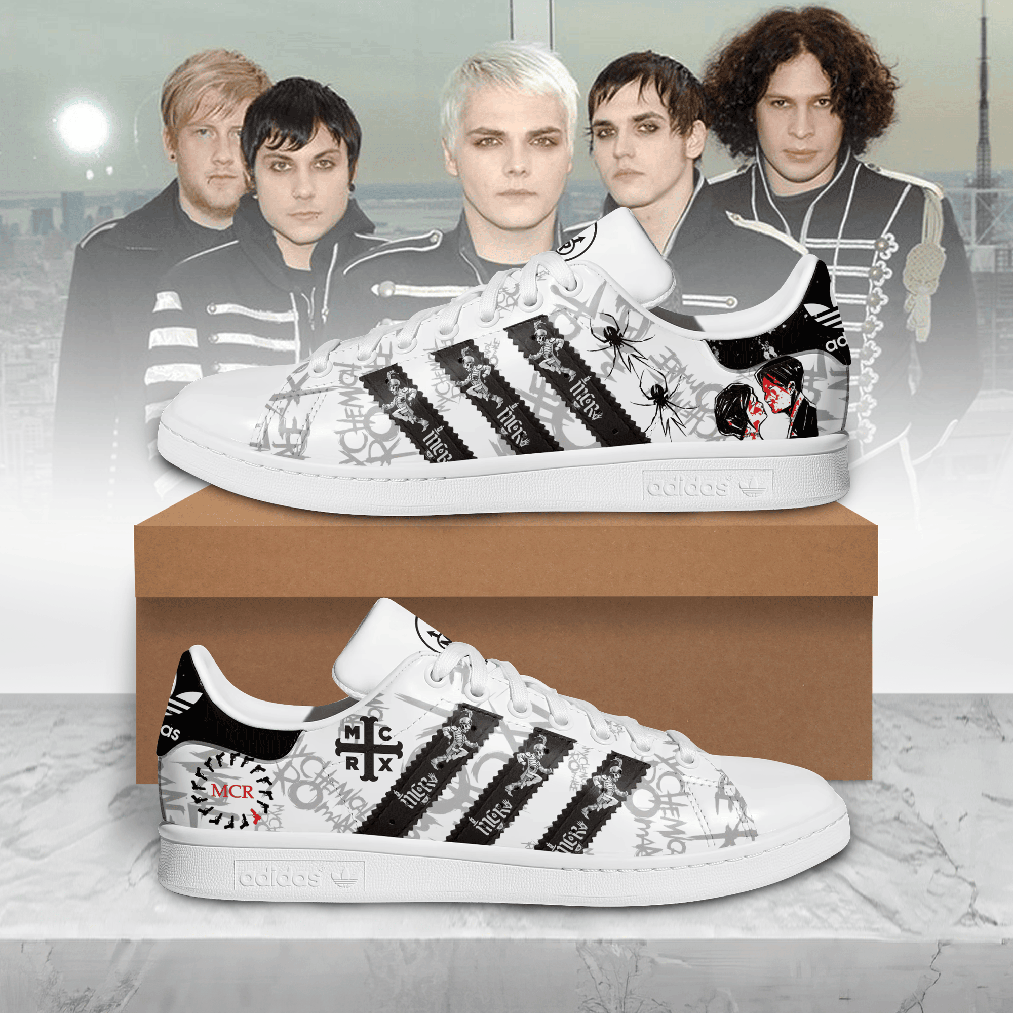 Ideafootwear My Chemical Romance Skate Stan Shoes Sneakes For Men And Women 2