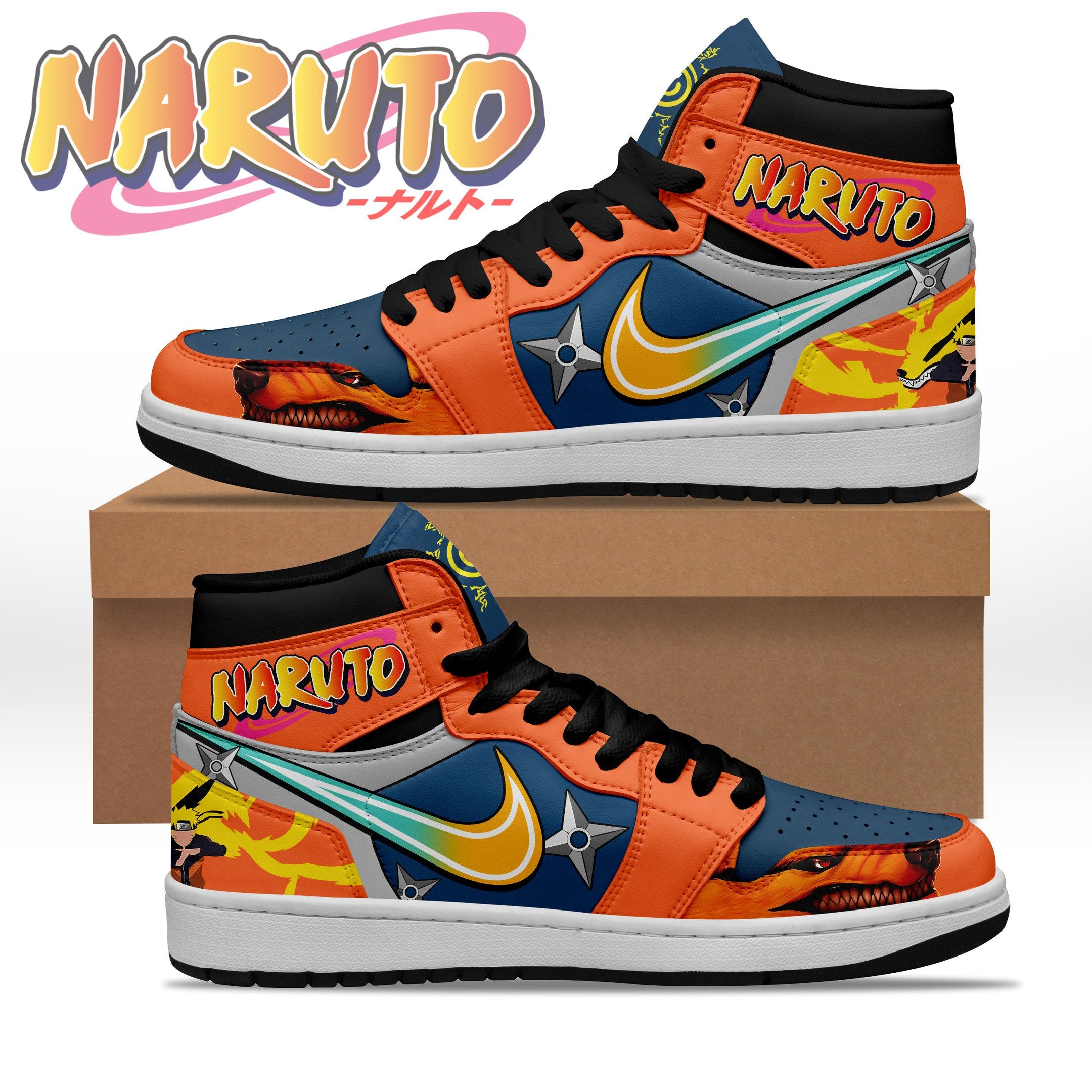 Ideafootwear Naruto AJ1 High Sneakers Shoes For Men And Women 47