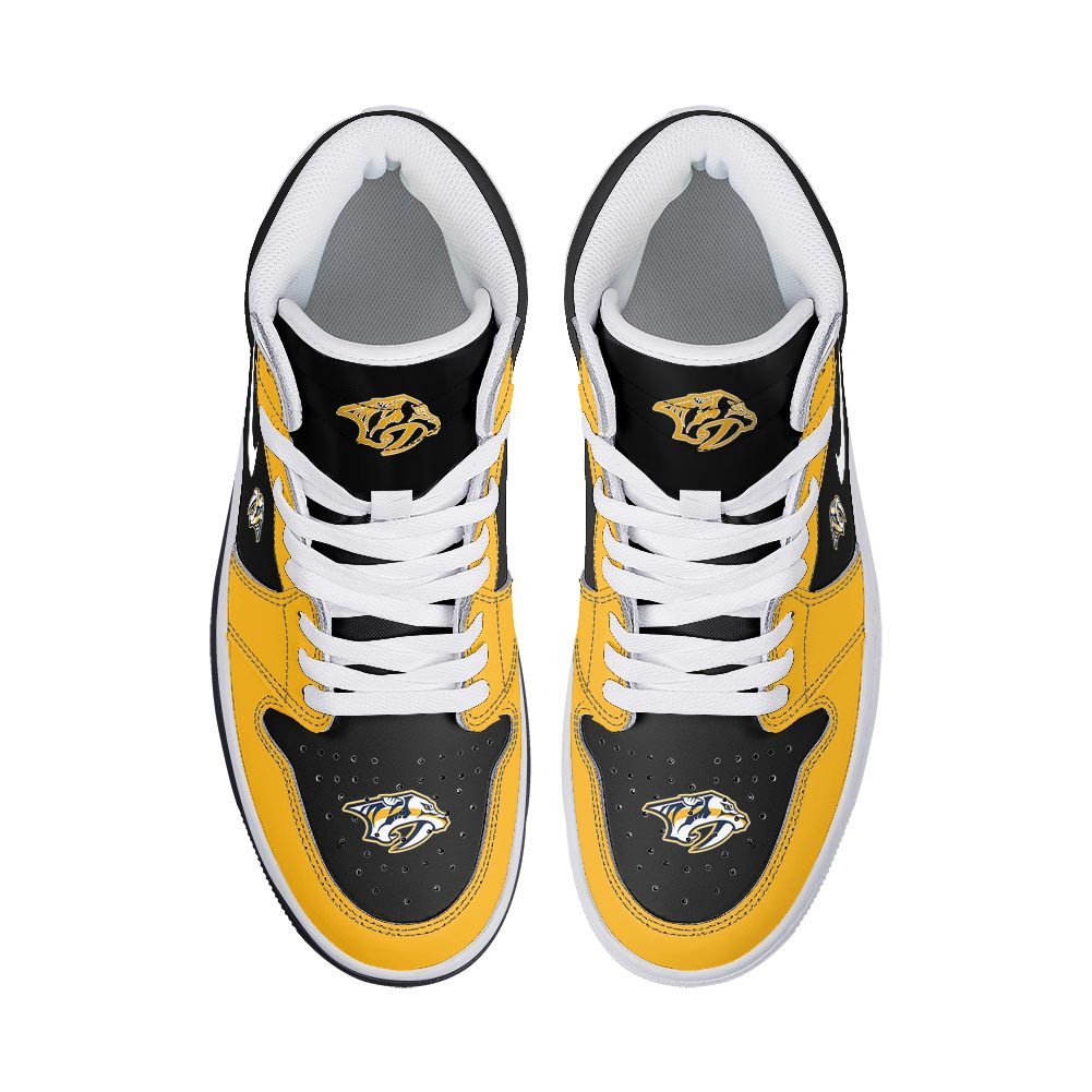 Ideafootwear Nashville Predators AJ1 High Sneakers Shoes For Men And Women 4