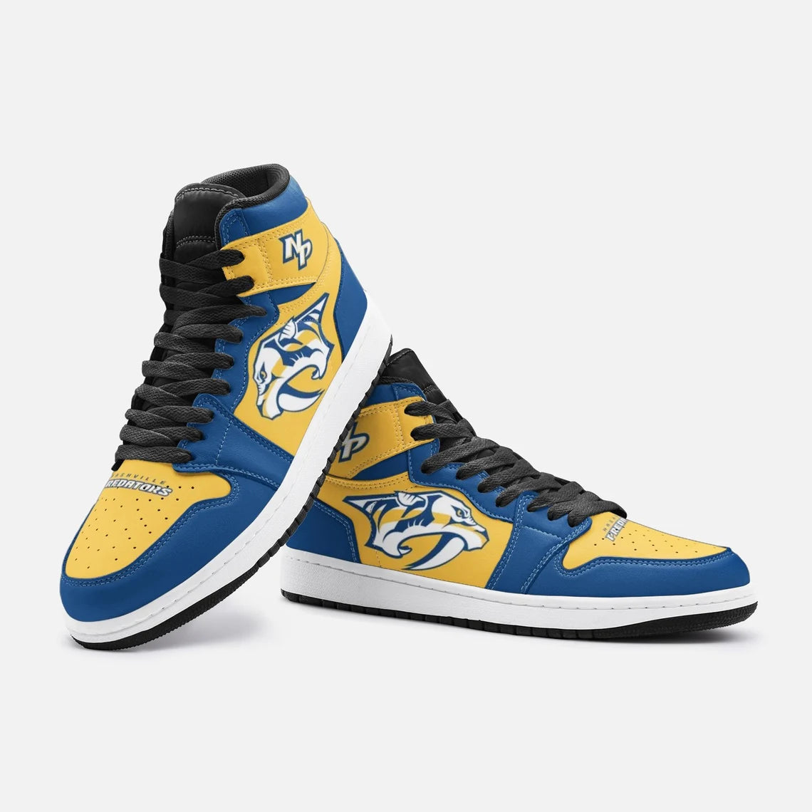 Ideafootwear Nashville Predators AJ1 High Sneakers Shoes For Men And Women 5