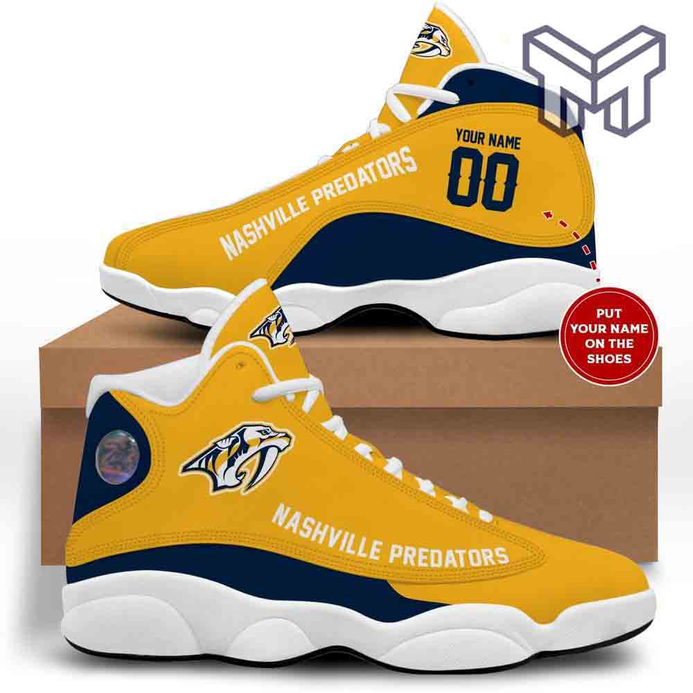 Ideafootwear Nashville Predators AJ13 Sneakers Shoes For Men And Women 1