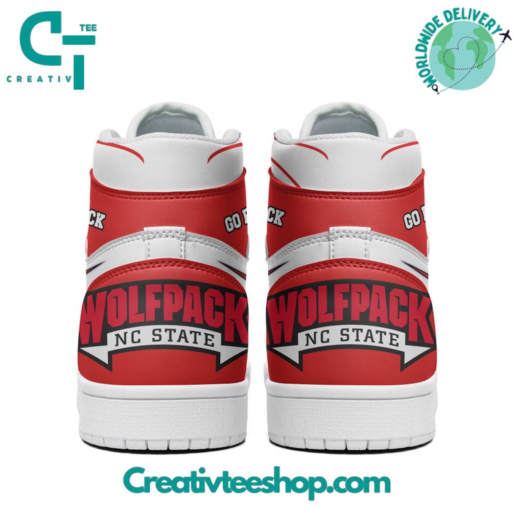 Ideafootwear NC State Wolfpack AJ1 High Sneakers Shoes For Men And Women 6
