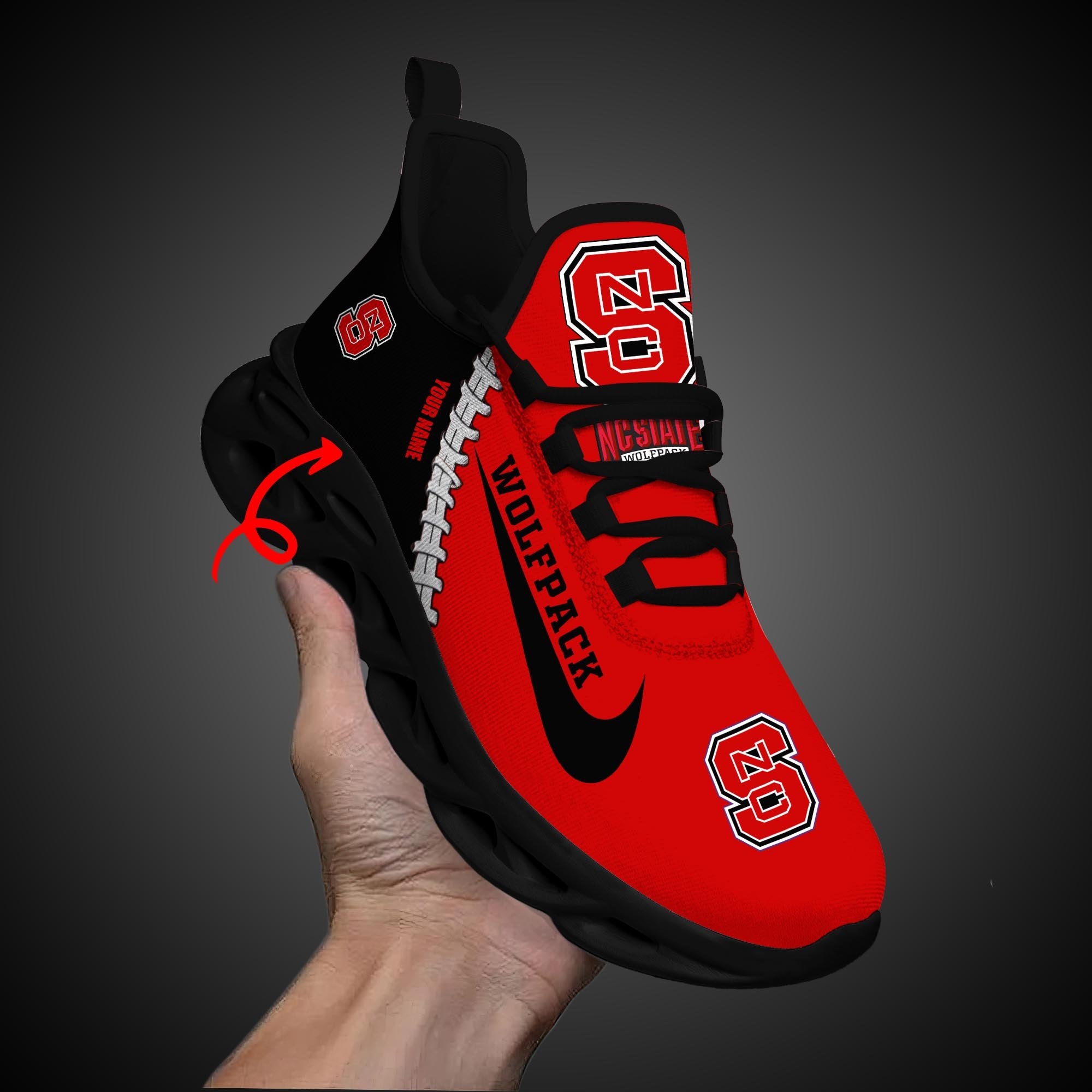 Ideafootwear NC State Wolfpack Max Soul Shoes Sneakers For Men And Women 2