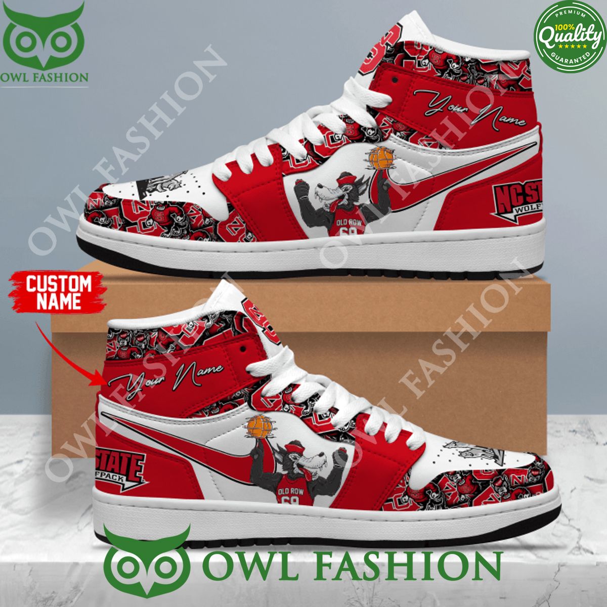 Ideafootwear NC State WolfPack mens basketball AJ1 High Sneakers Shoes For Men And Women 1