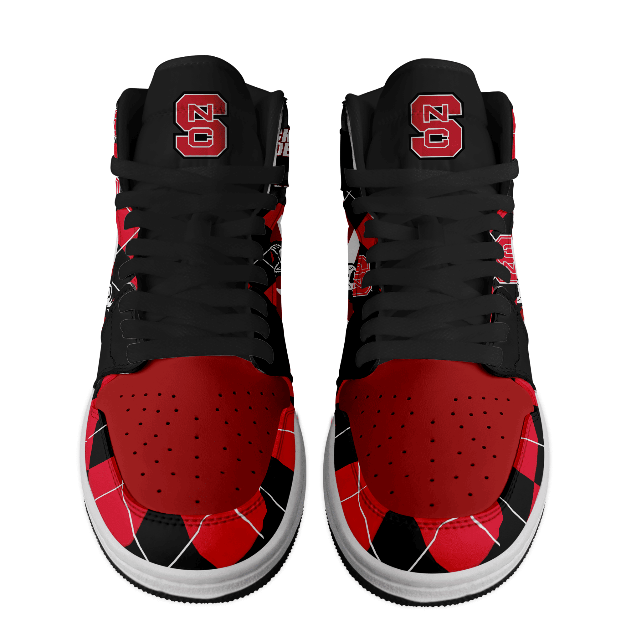 Ideafootwear NC State Wolfpack AJ1 High Sneakers Shoes For Men And Women 7
