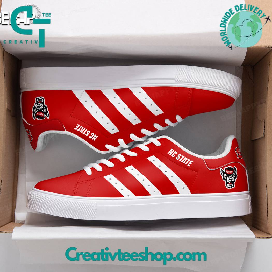 Ideafootwear NC State Wolfpack Skate Stan Shoes Sneakes For Men And Women 2