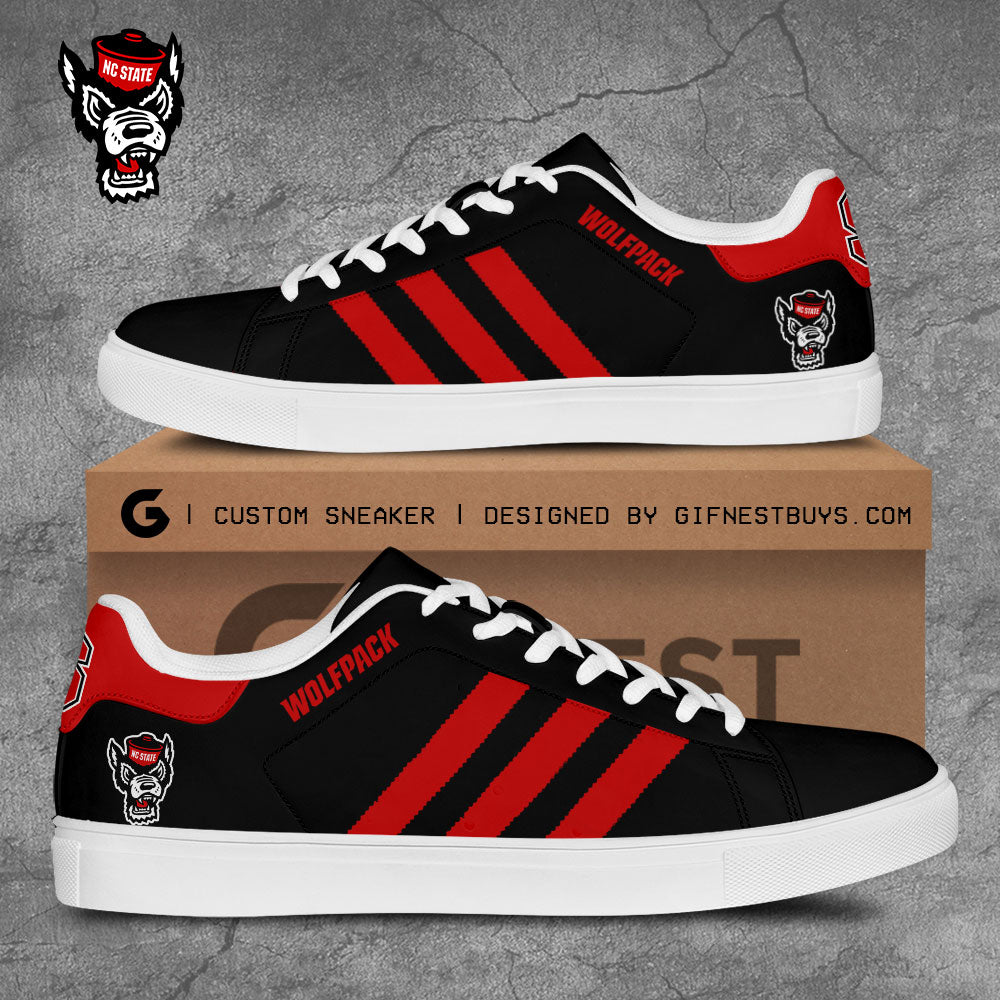Ideafootwear NC State Wolfpack Skate Stan Shoes Sneakes For Men And Women 1