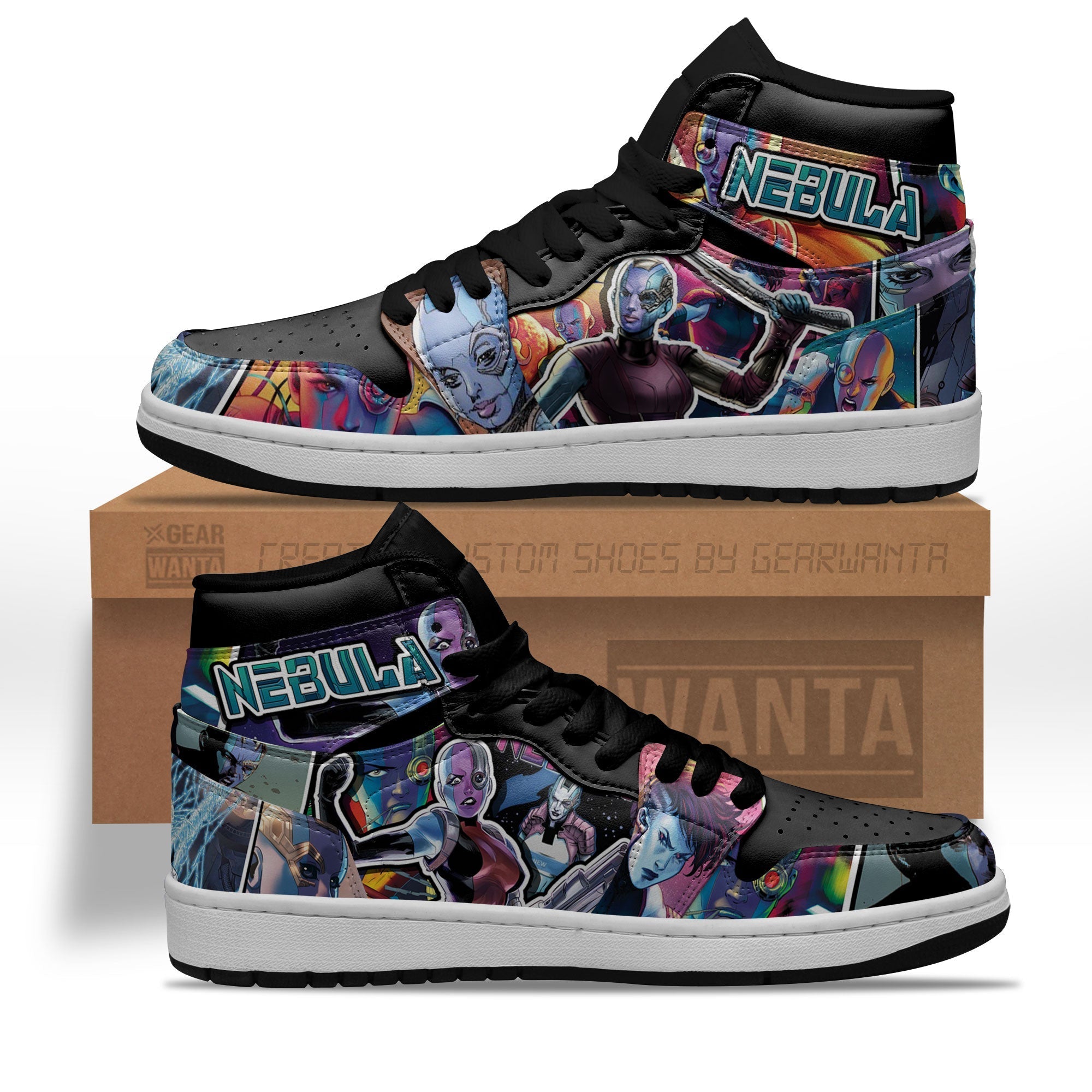 Ideafootwear Nebula AJ1 High Sneakers Shoes For Men And Women 1