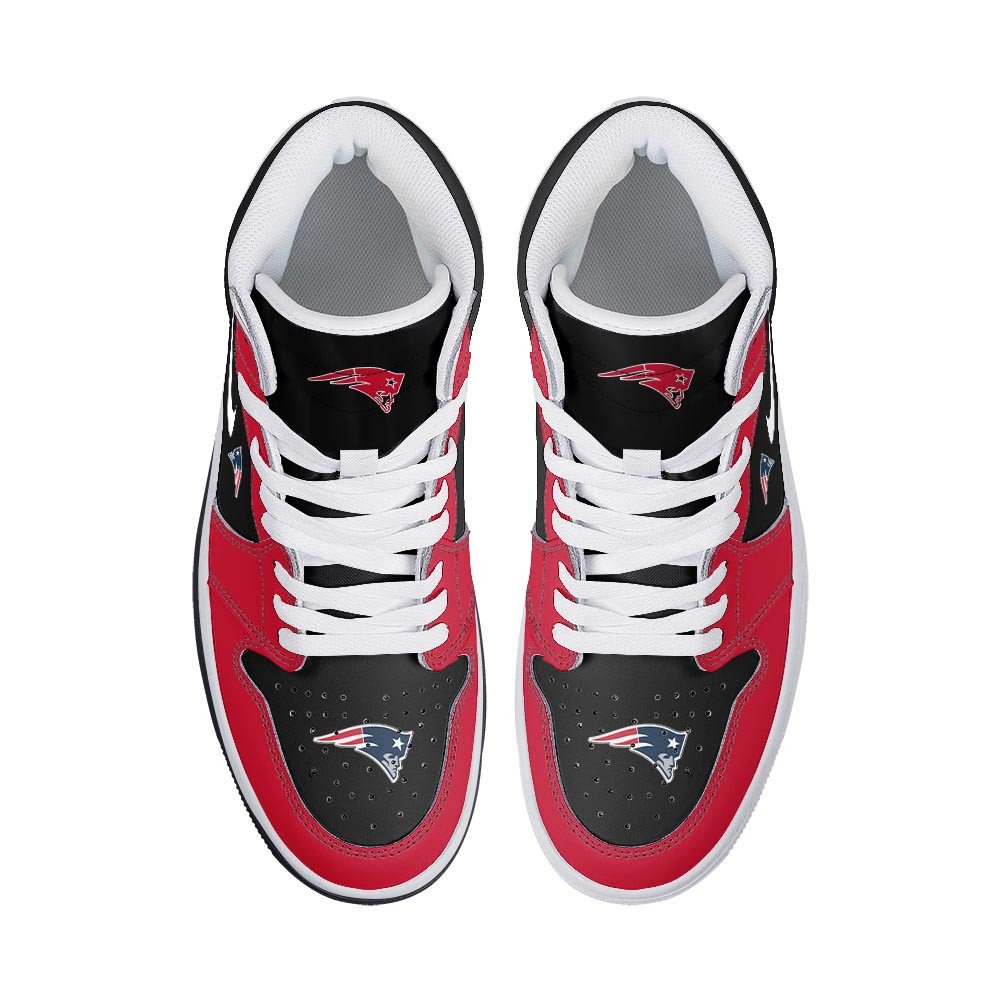 Ideafootwear New England Patriots AJ1 High Sneakers Shoes For Men And Women 8