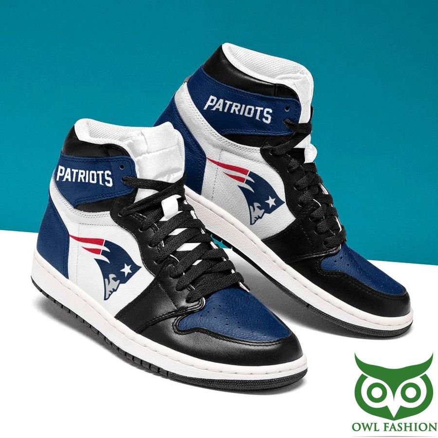Ideafootwear New England Patriots AJ1 High Sneakers Shoes For Men And Women 9