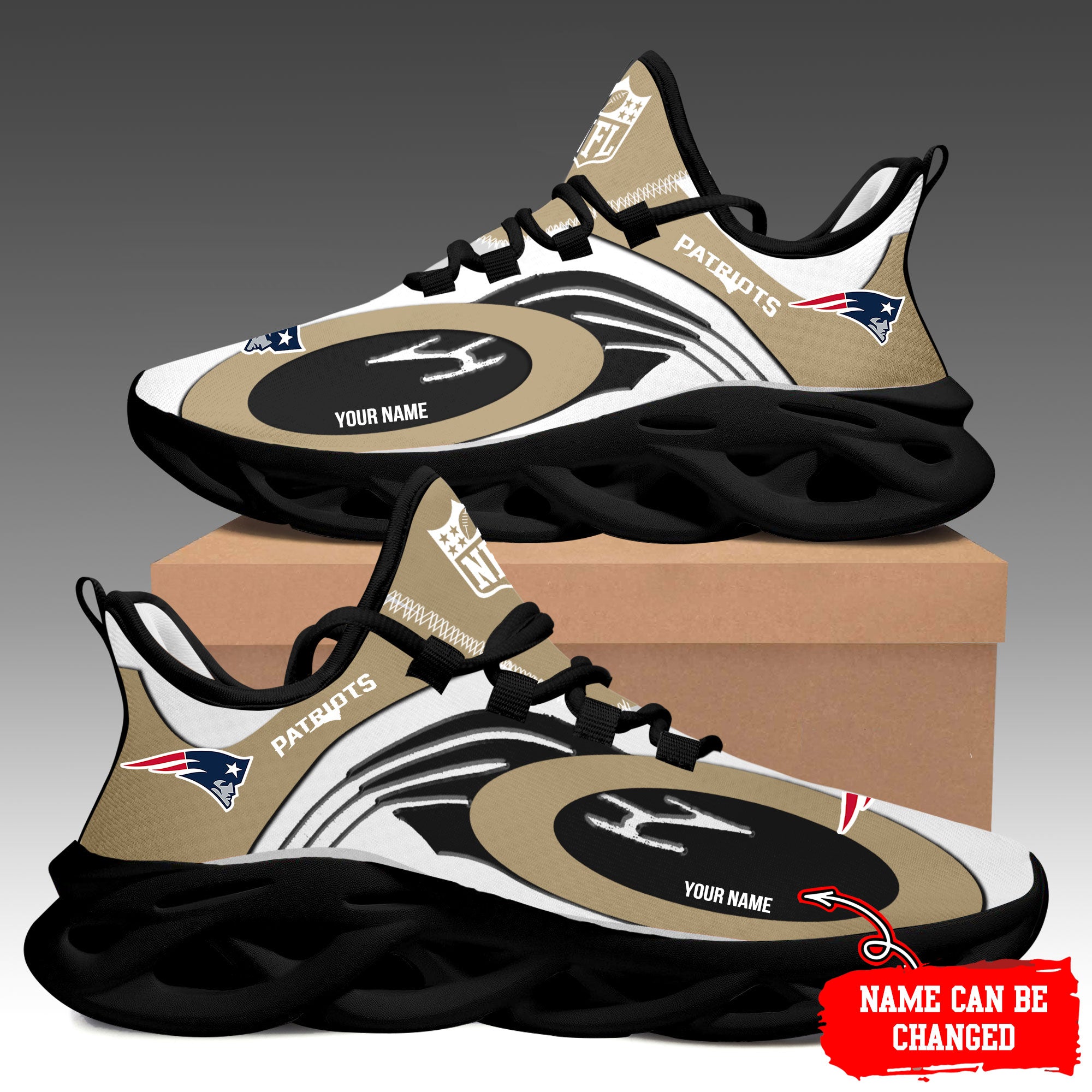 Ideafootwear New England Patriots Max Soul Shoes Sneakers For Men And Women 28