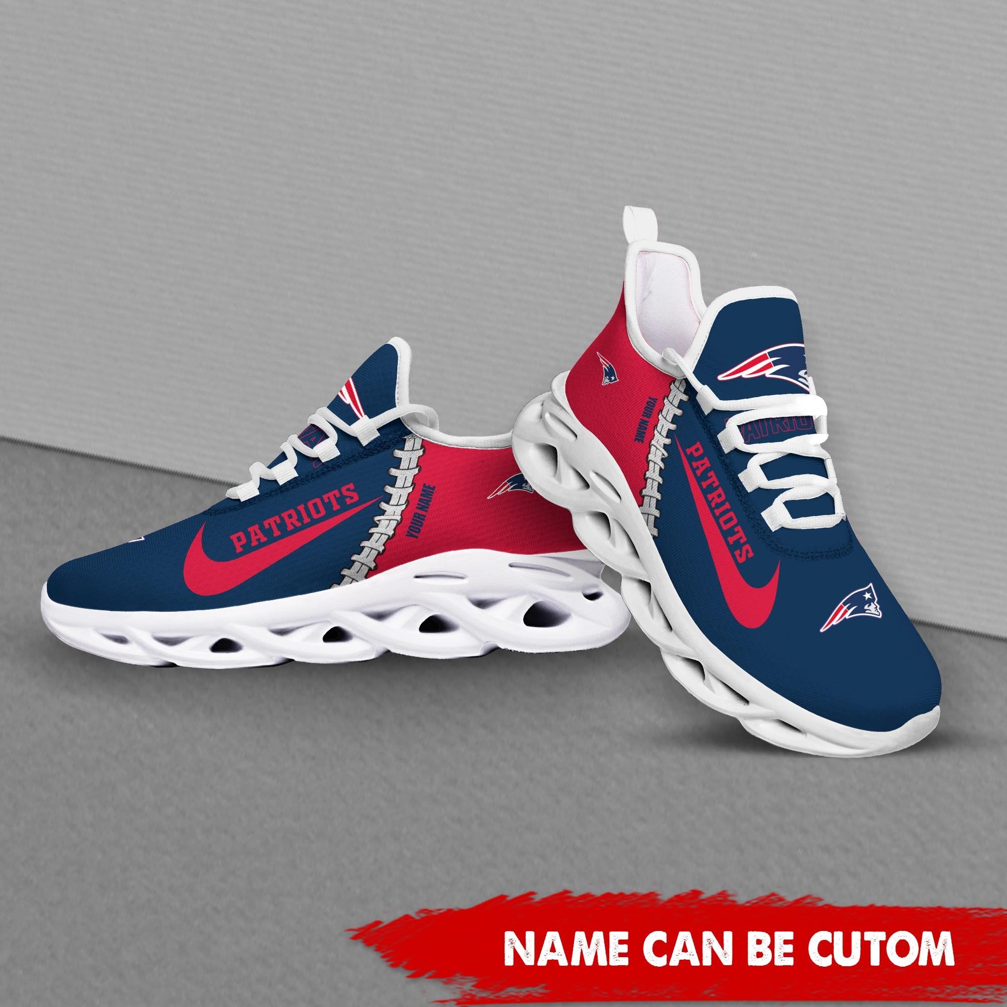 Ideafootwear New England Patriots Max Soul Shoes Sneakers For Men And Women 44