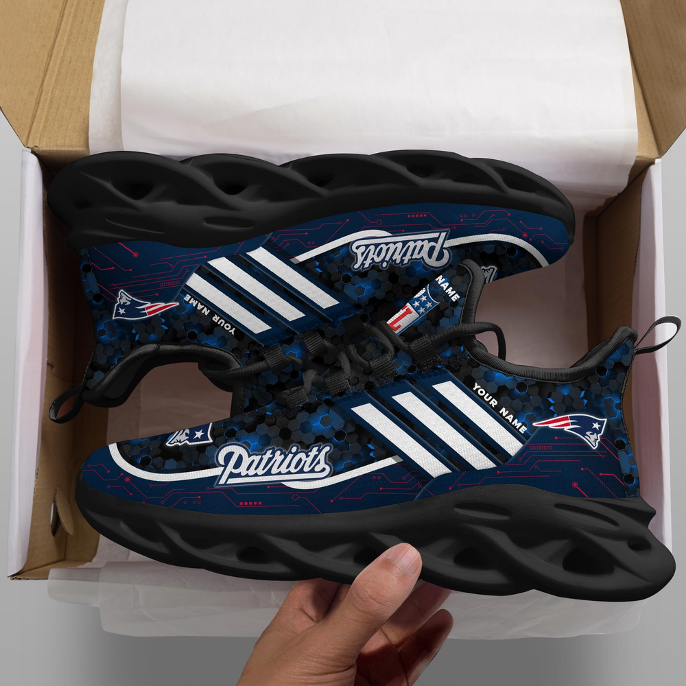 Ideafootwear New England Patriots Max Soul Shoes Sneakers For Men And Women 6