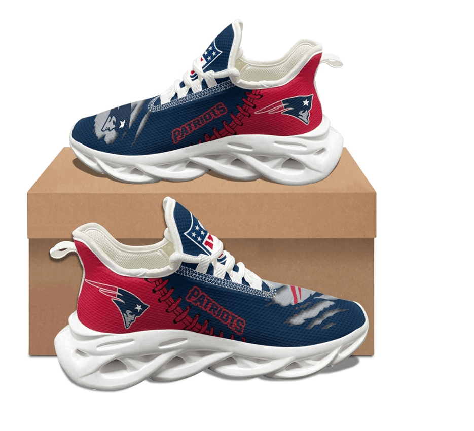 Ideafootwear New England Patriots Max Soul Shoes Sneakers For Men And Women 27