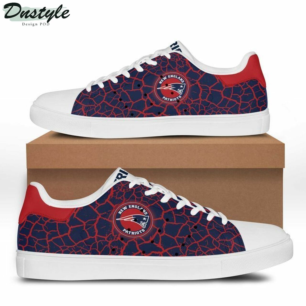 Ideafootwear New England Patriots Skate Stan Shoes Sneakes For Men And Women 2