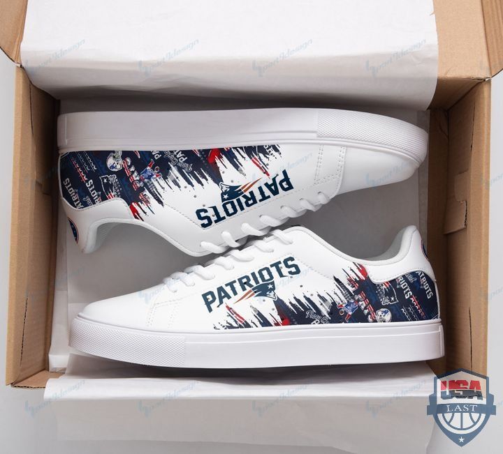 Ideafootwear New England Patriots Skate Stan Shoes Sneakes For Men And Women 1