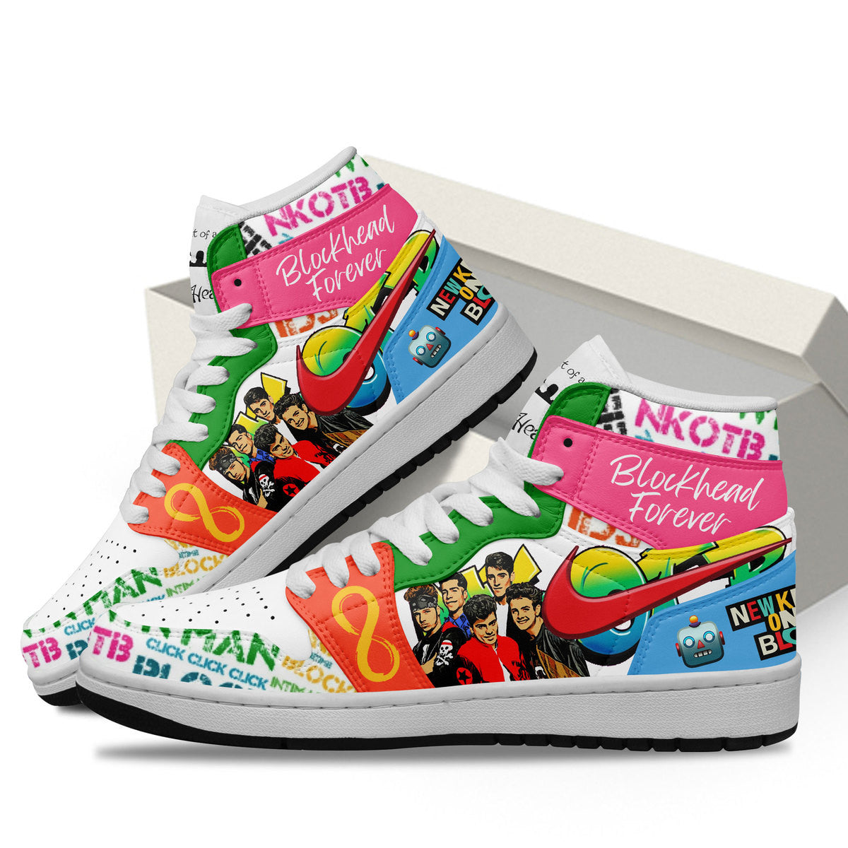 Ideafootwear New Kids On The Block AJ1 High Sneakers Shoes For Men And Women 3