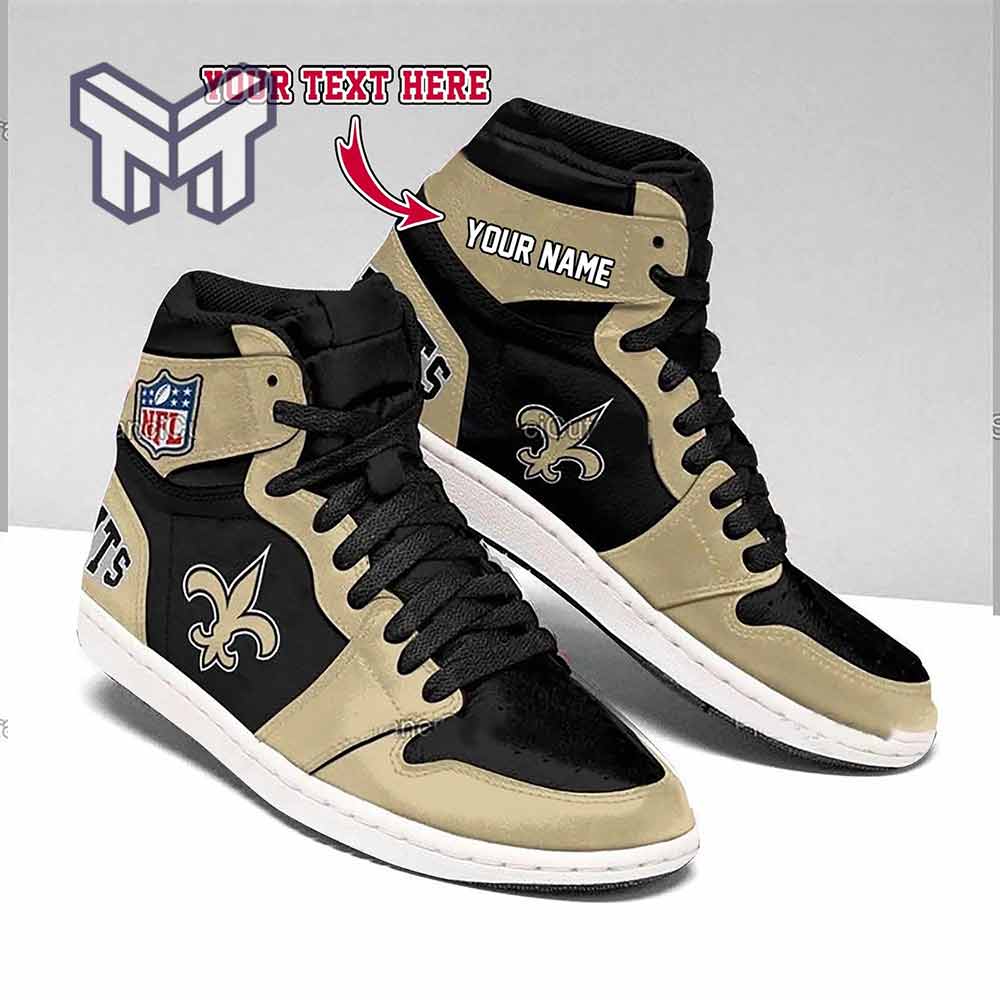 Ideafootwear New Orleans Saints AJ1 High Sneakers Shoes For Men And Women 4