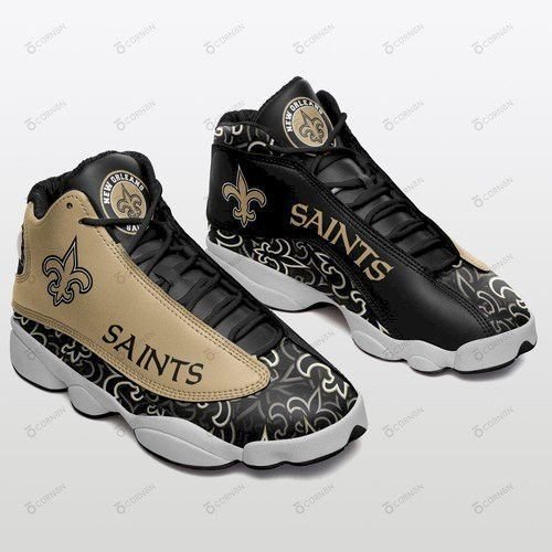 Ideafootwear New Orleans Saints AJ13 Sneakers Shoes For Men And Women 18