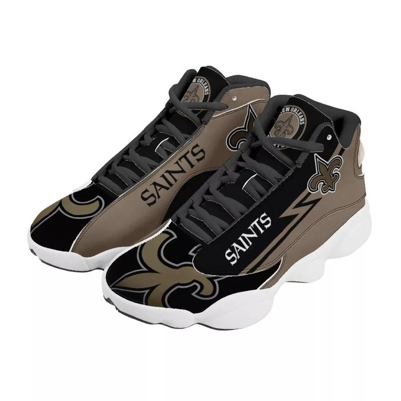 Ideafootwear New Orleans Saints AJ13 Sneakers Shoes For Men And Women 16
