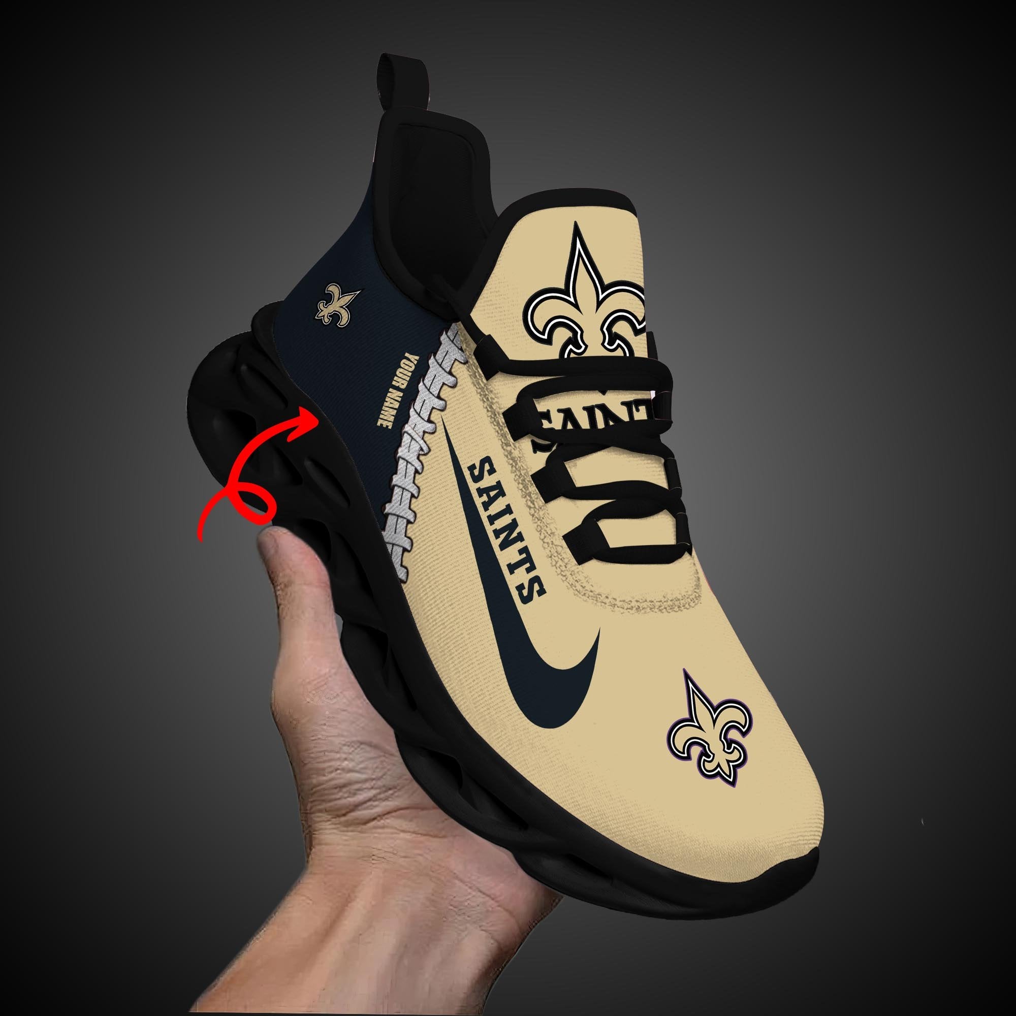 Ideafootwear New Orleans Saints Max Soul Shoes Sneakers For Men And Women 68