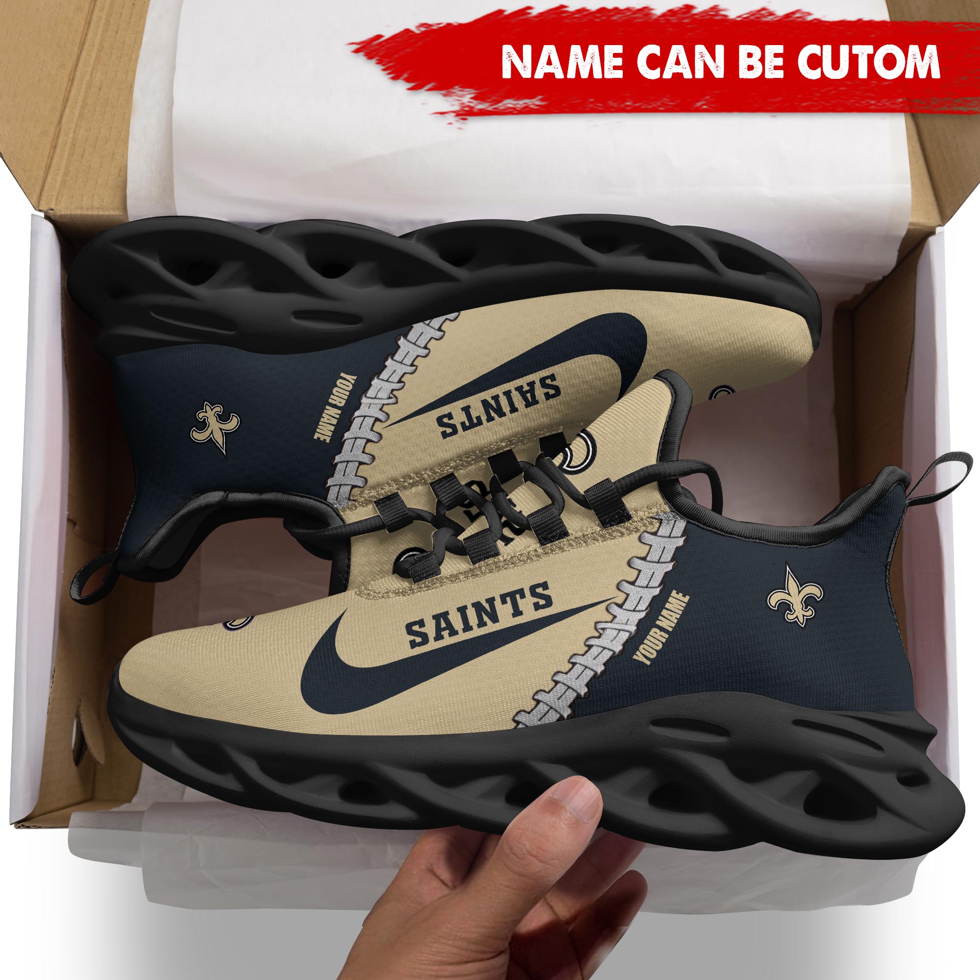Ideafootwear New Orleans Saints Max Soul Shoes Sneakers For Men And Women 68