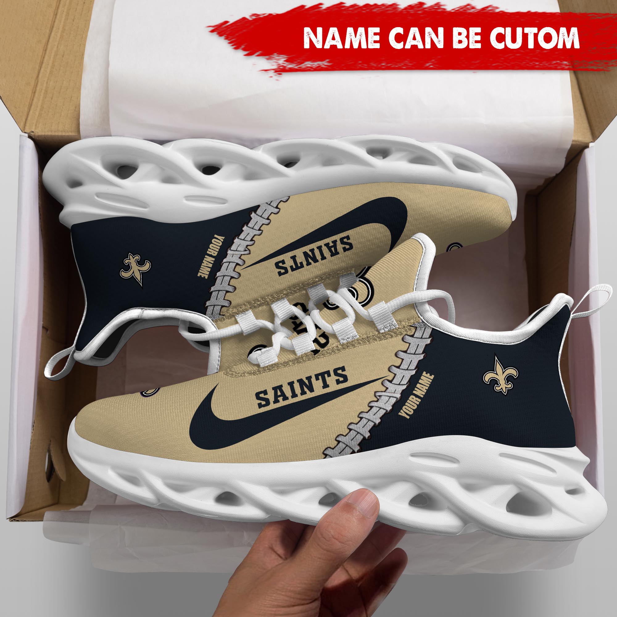 Ideafootwear New Orleans Saints Max Soul Shoes Sneakers For Men And Women 68