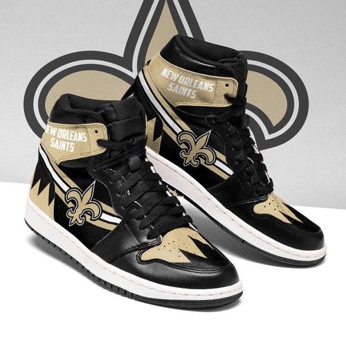 Ideafootwear New Orleans Saints NFL AJ1 High Sneakers Shoes For Men And Women 10