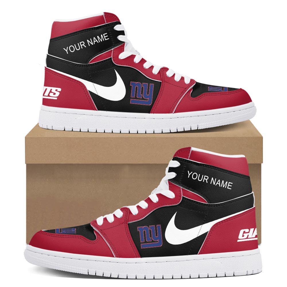 Ideafootwear New York Giants AJ1 High Sneakers Shoes For Men And Women 6