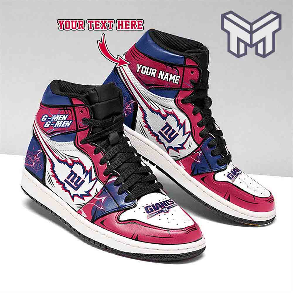 Ideafootwear New York Giants AJ1 High Sneakers Shoes For Men And Women 1