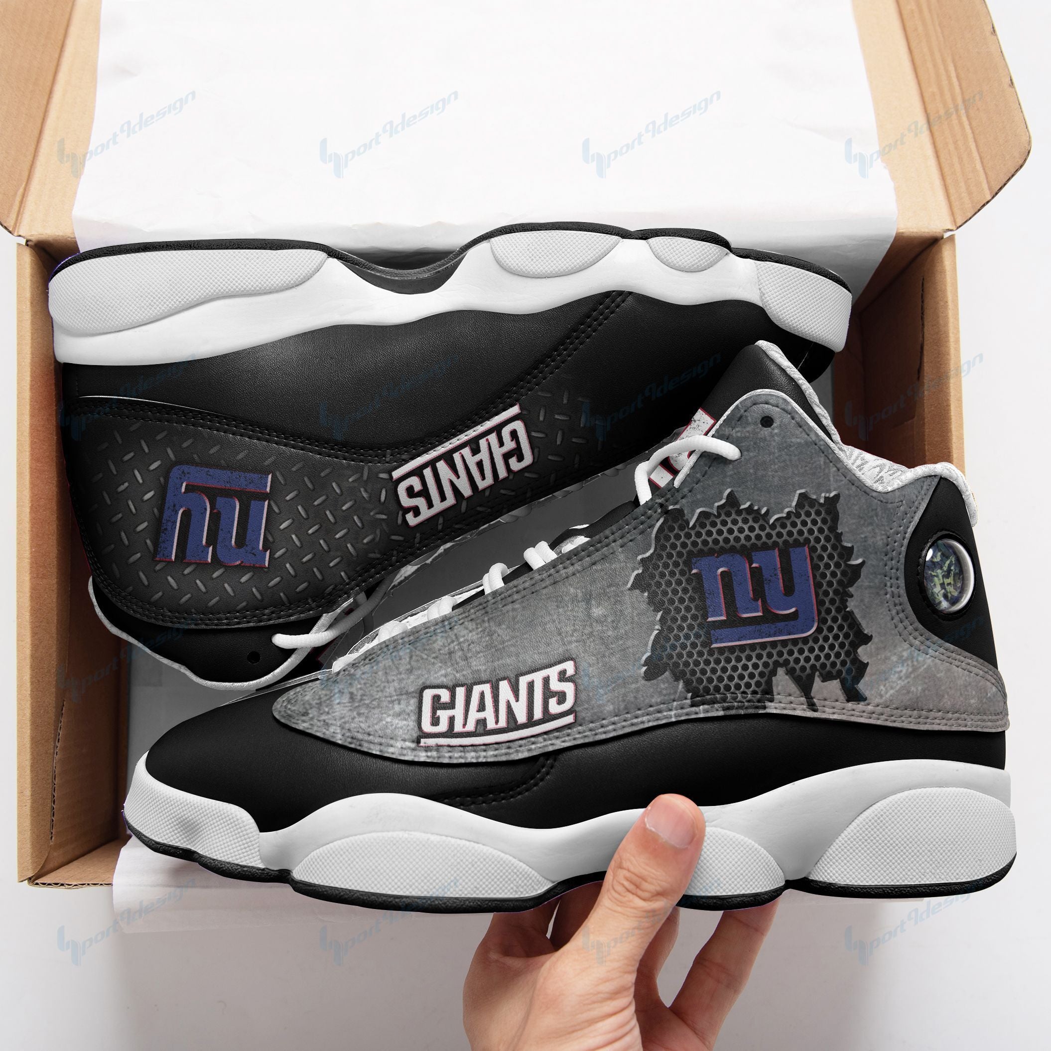 Ideafootwear New York Giants AJ13 Sneakers Shoes For Men And Women 14
