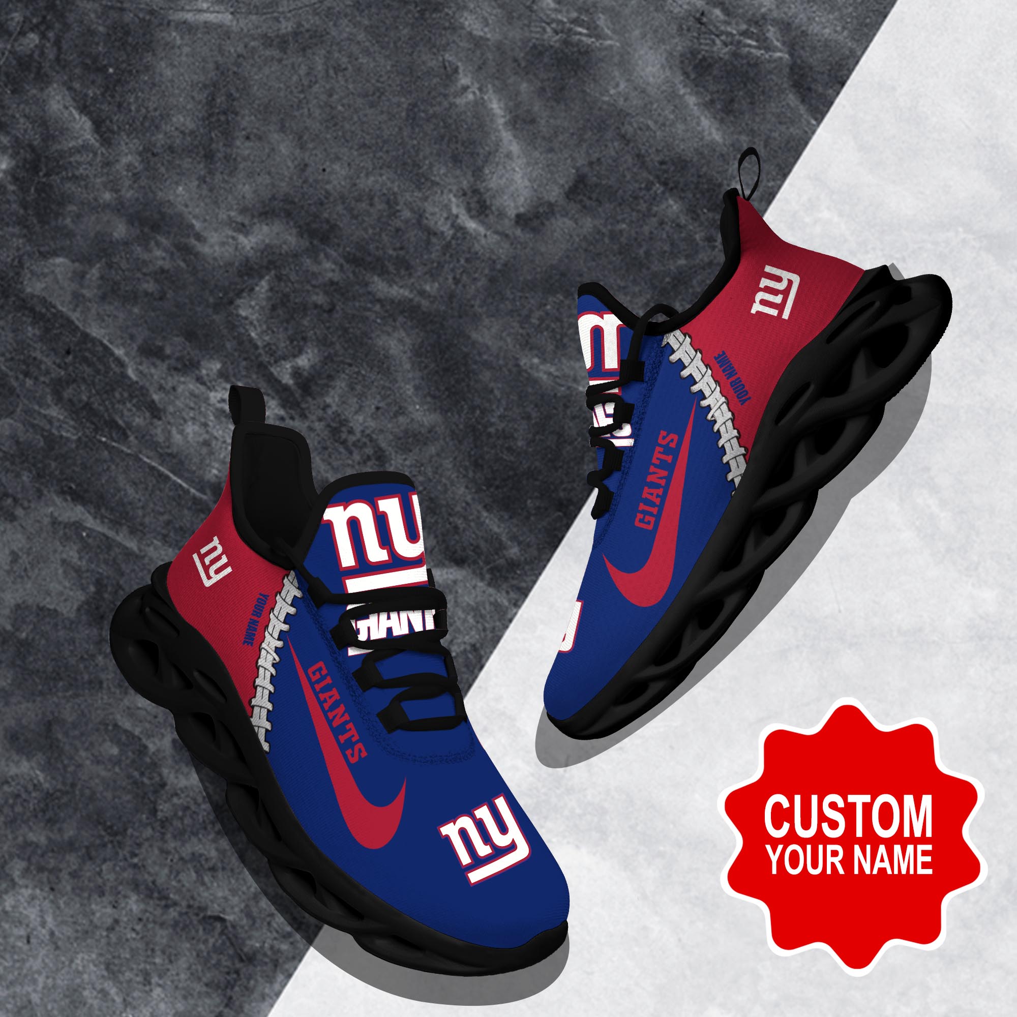 Ideafootwear New York Giants Max Soul Shoes Sneakers For Men And Women 19