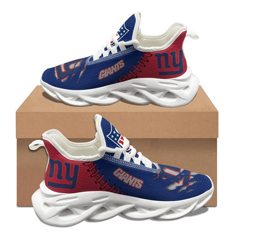 Ideafootwear New York Giants Max Soul Shoes Sneakers For Men And Women 10